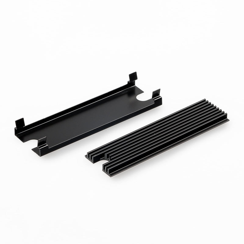 Thermal Grizzly NVMe M.2 SSD Cooler - 2x Thermal Pad, Aesthetic Black Color, SSD Heatsink M.2 - Passive Cooler to Eliminate Speed Reduction of M.2 2280 Solid State Drive