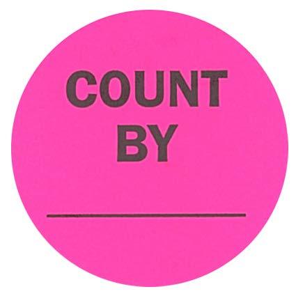 Neon Pink Color, Round Labels/Great to use for Inventory Control, Grocery, Sales, Clothing Stores, Stickers 2" - 500 Labels Per Roll, 1 Roll Per Package (Count by) Count By