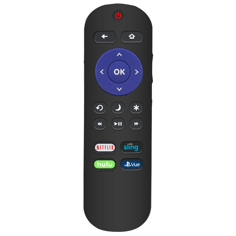 New Remote Control Replacement fit for Hitachi Roku TV with Netflix Hulu Sling Vue APP Key 43R80 49R80 55R80 65R80 49R81 55R81 60R70 49RH1 55RH1 32RC23 50RC6