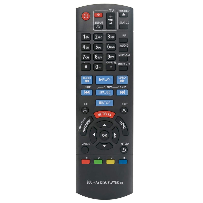 New N2QAYB000953 Replace Remote Control fit for Panasonic Blu-ray Bluray Blu Ray Disc Player IR6 DMP-BDT360 DMP-BDT361 DMP-BDT460 DMP-BDT460PS DMPBDT360 DMPBDT361 DMPBDT460 DMPBDT460PS