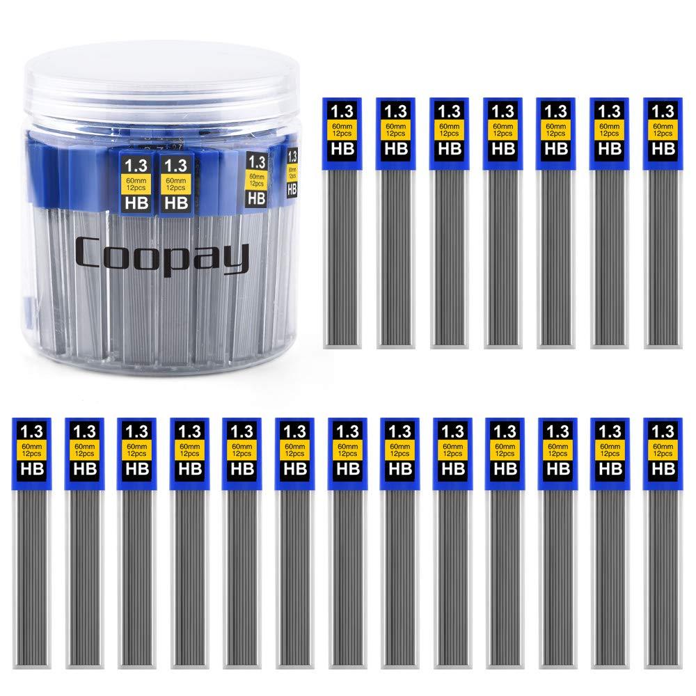 Coopay 480 Pieces Lead Refill 1.3 mm HB Break Resistant Mechanical Pencil Lead, 12 Pack Per Tube, 40 Tubes (1.3 mm)