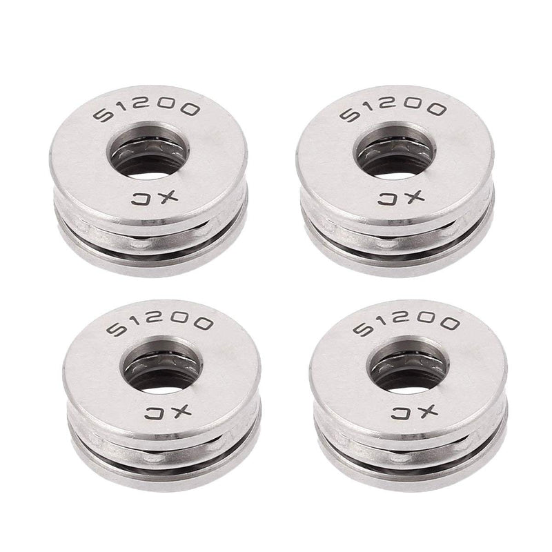 XMHF 4pcs 51200 Carbon Steel Axial Thrust Ball Bearing 10mmx26mmx11mm