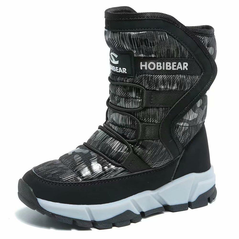 GUBARUN Boys Snow Boots Winter Waterproof Slip Resistant Cold Weather Shoes (Toddler/Little Kid/Big Kid) 5.5 Toddler Black 1