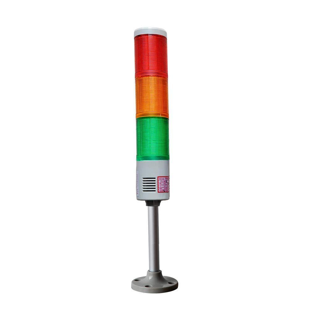 HZYS LTA-505W DC24V 3 Layers Tower Light LED Color Red Yellow Green Without Sound Flashing Light