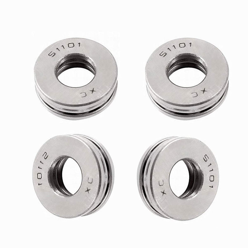 XMHF 51101 Steel Cage Thrust Ball Bearing 12 x 26 x 9mm Single Direction 4PCS