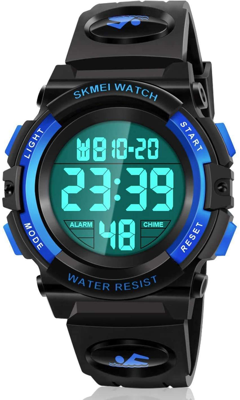 ATIMO LED 50M Waterproof Sports Digital Watch for Kids - Kids Gifts Blue
