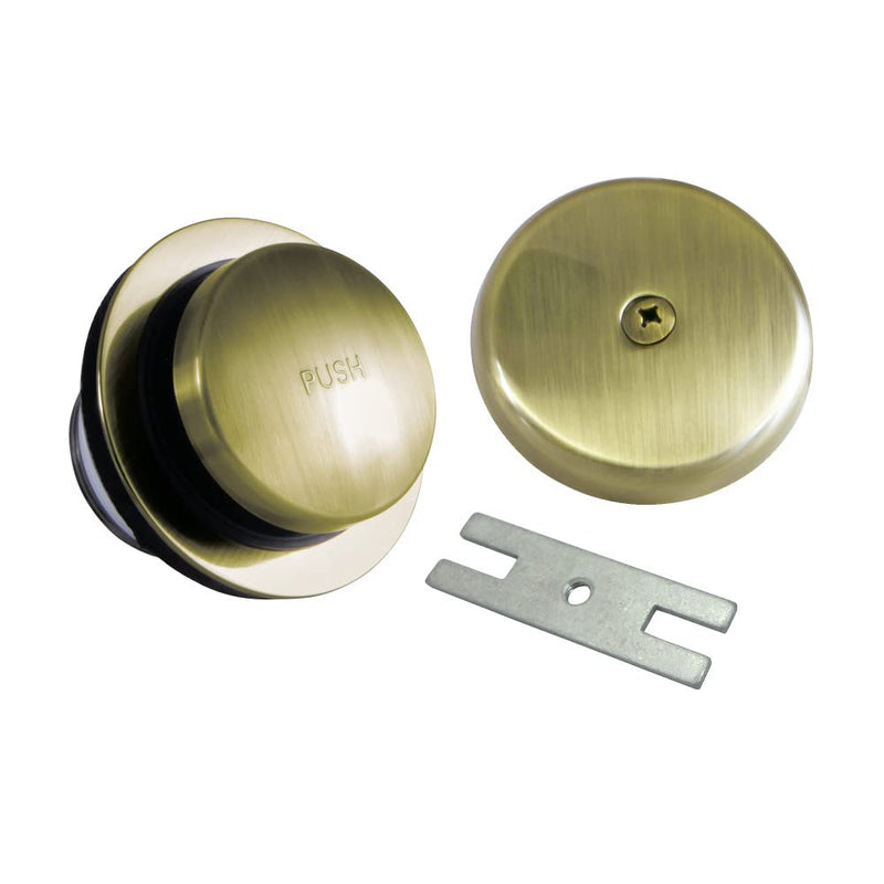 Kingston Brass DTT5302A3 Match Touch-Toe, Tub Drain Kit, Antique Brass