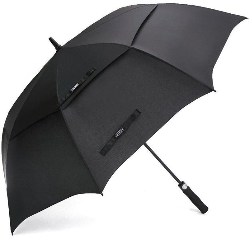 G4Free 54/62/68 Inch Automatic Open Golf Umbrella Extra Large Oversize Double Canopy Vented Windproof Waterproof Stick Umbrellas Black 54 inch
