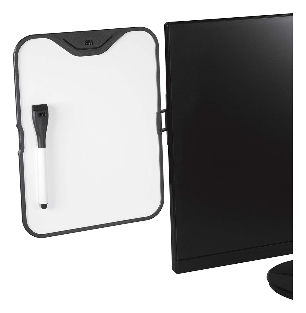 3M Computer Monitor Whiteboard, 8.5 in x 11 in, Detachable Panel with Magnetic Dry Erase Surface, To Do List, Document Holder, Command Adhesive included (MWB100B)