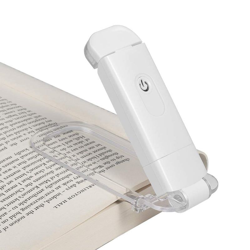 DEWENWILS USB Rechargeable Book Reading Light, Warm White, Brightness Adjustable for Eye-Protection, LED Clip on Book Lights, Portable Bookmark Light for Reading in Bed, Car