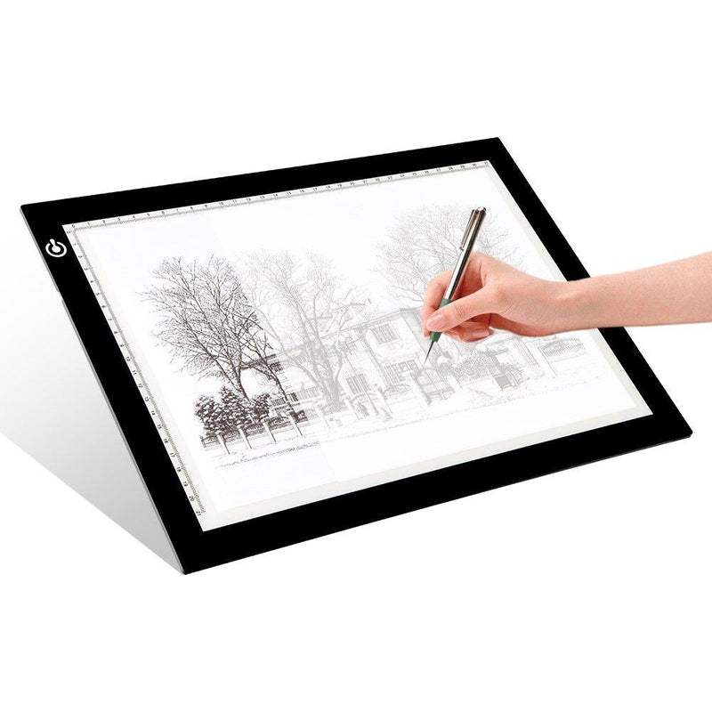 LITENERGY Portable A4 Tracing LED Copy Board Light Box, Ultra-Thin Adjustable USB Power Artcraft LED Trace Light Pad for Tattoo Drawing, Streaming, Sketching, Animation, Stenciling 01 - A4 BLACK
