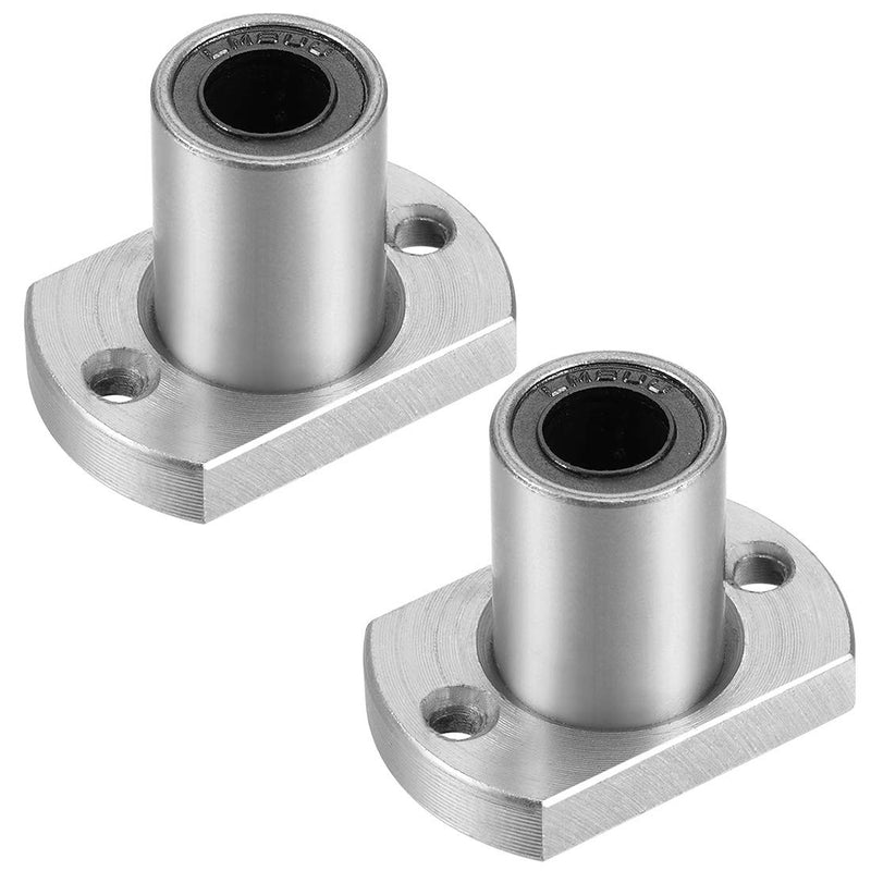 uxcell LMH8UU Two Side Cut Flange Linear Ball Bearings, 8mm Bore Dia, 15mm OD, 24mm Length (Pack of 2)