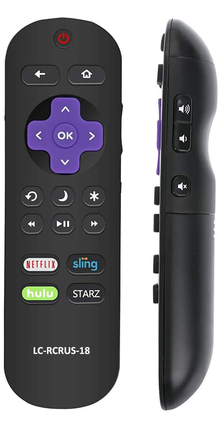 LC-RCRUS-18 Remote Control Fit for All Sharp Roku TV LC-32LB591U LC-32LB481U LC-43LB481C LC-43LB481U LC-43LBU591U LC-43LB601U LC-50LB601U LC-50LBU591U LC-55LBU591U LC-65LBU591U