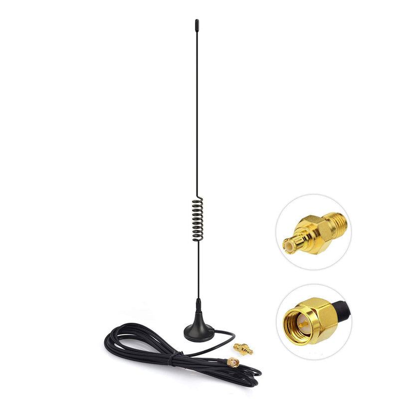 Bingfu Dual Band 978MHz 1090MHz 5dBi Magnetic Base SMA Male MCX Antenna for Aviation Dual Band 978MHz 1090MHz ADS-B Receiver RTL SDR Software Defined Radio USB Stick Dongle Tuner Receiver 1-Pack