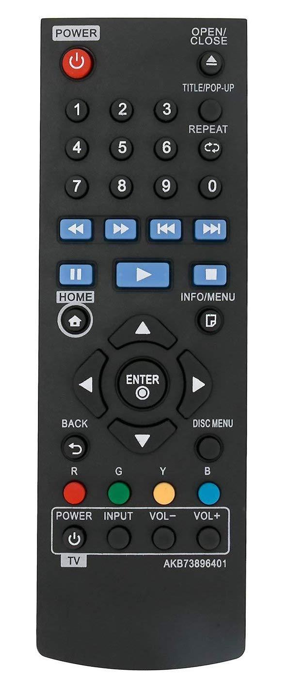 ALLIMITY AKB73896401 Replaced Remote Control Fit for LG Blue-Ray DISC DVD Player BP135 BP145 BP155 BP175 BP255 BP300 BP335W BP340 BP350 BPM25 BPM35 UP870 UP875 BP550