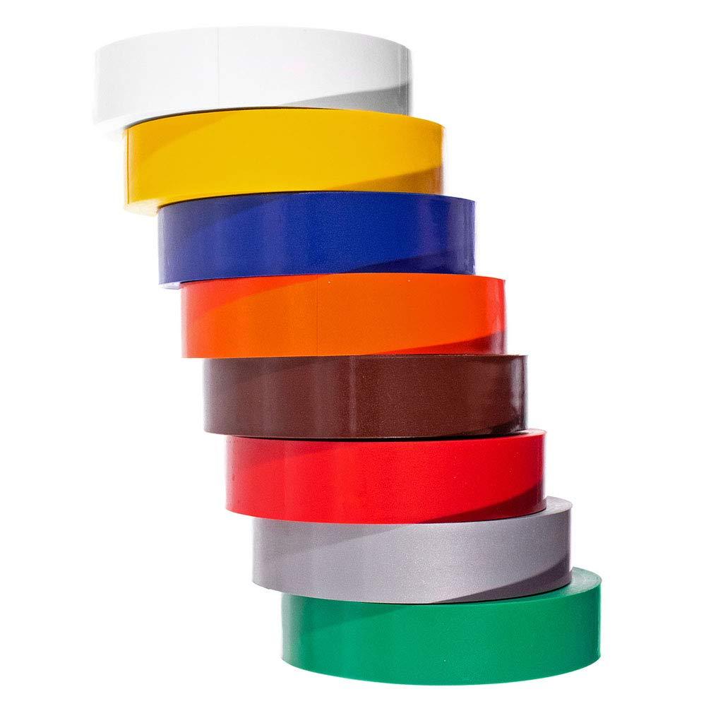 Gray, Colored Electrical Tape - PVC Vinyl Plastic (3/4 Inch x 66 Feet) Gray