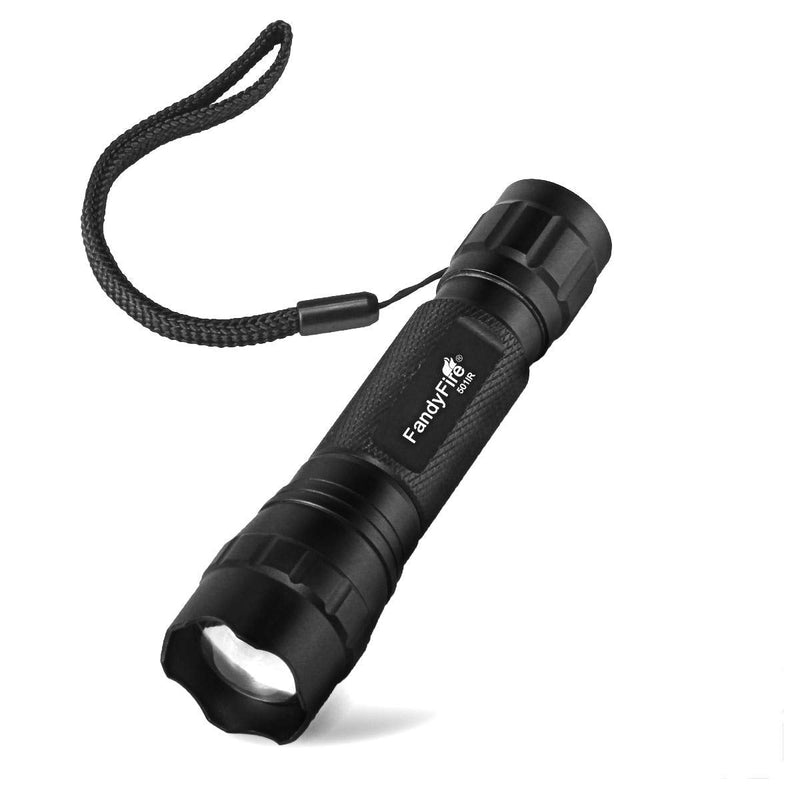 940nm IR Flashlight illuminator Infrared Light Night Vision Adjustable Focus LED Flashlight Torch for Hunting by FANDYFIRE (Not Included 18650 Battery)