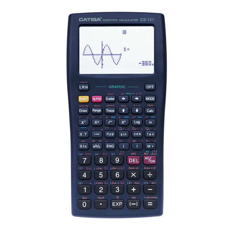 Scientific Graphic Calculator - CATIGA CS121 - Scientific and Engineering Calculator - Programmable System (Black) Black