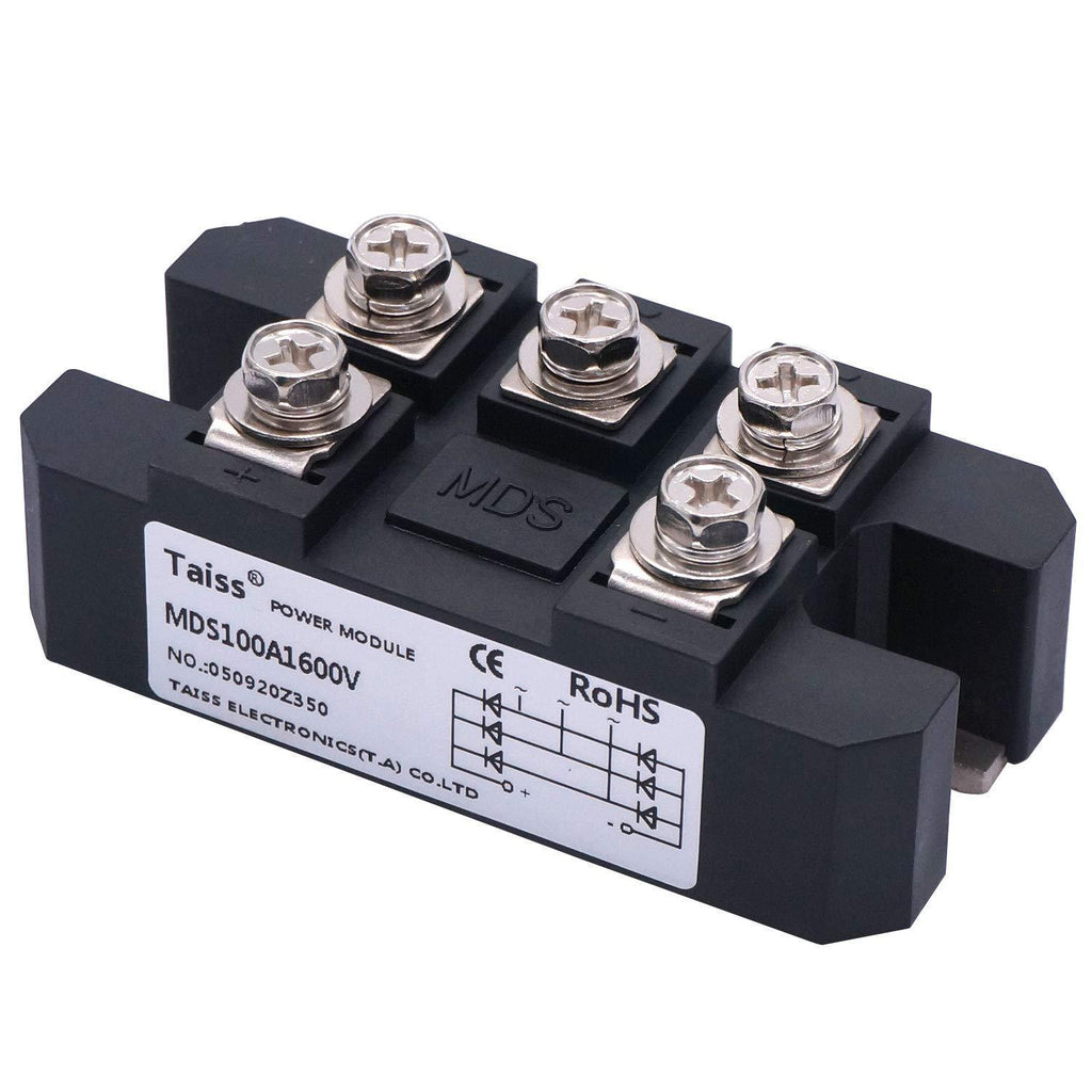 Taiss / 100A 1600V 5 Terminals 3 Phase Diode Module Bridge Rectifier MDS-100A