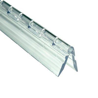 Premium 12 Inch Acrylic Plastic Piano Hinge -6 Pack Clear 6 Pack