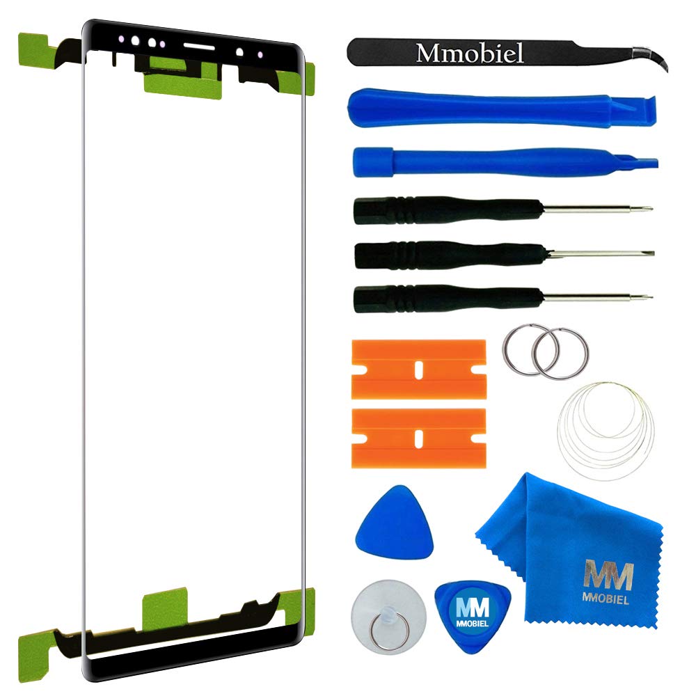 MMOBIEL Front Glass Repair Kit Compatible with Samsung Galaxy Note 9-6.4 inch 2018 - Lens Screen Replacement Repair Kit - Incl. Toolkit - Black