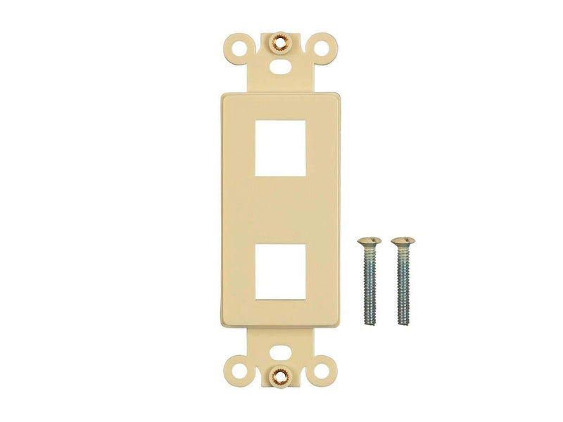 Monoprice Dcor Insert for Keystone 2 Hole - Ivory for Home Office Install Khaki