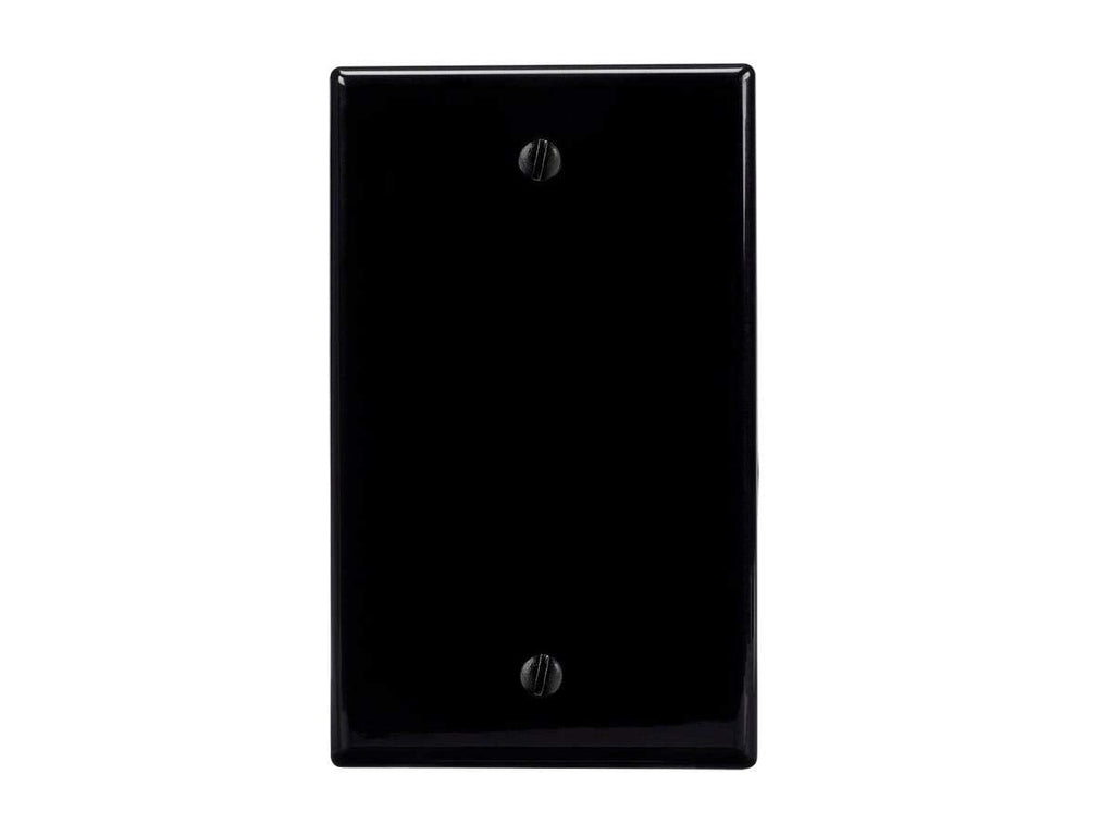 Monoprice 1-Gang Blank Wall Plate - Black for Home,Office, Personal Install