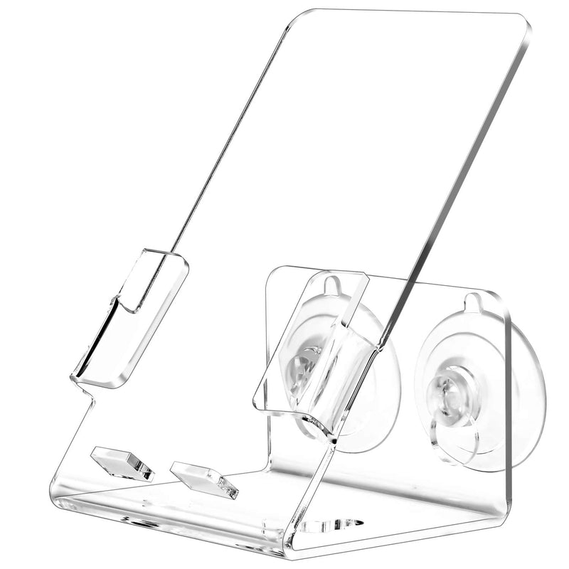 JZMYXA Bath&Shower Cell Phone Stand Holder-Handset Bracket-Suction Cup Bracket -Suction Cup Holder, Holder's Tray Mounted with Two Strong Suction Cups Suit for Most Cell Phones