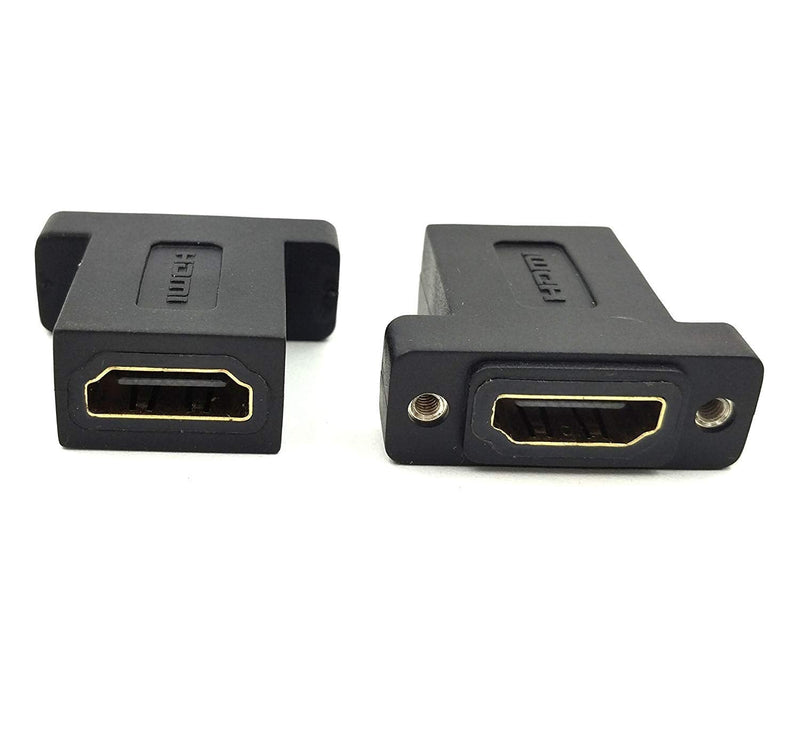 HDMI Coupler Adapter, Haokiang (2-Pack) HDMI Female to Female Insert Keystone Panels Wall Plate Connectors Coupler Adapter (Black HDMI F/F) Black HDMI F/F
