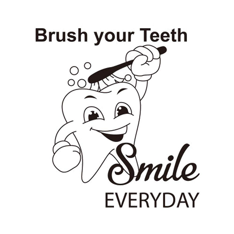 BooDecal Dental Clinic Office Wall Decal Dentist Wall Art Stickers Decals Dental Wall Stickers Teeth Clinic Removable Tooth Decor Bathroom Shower Room Decoration 20 Inches x 22 Inches