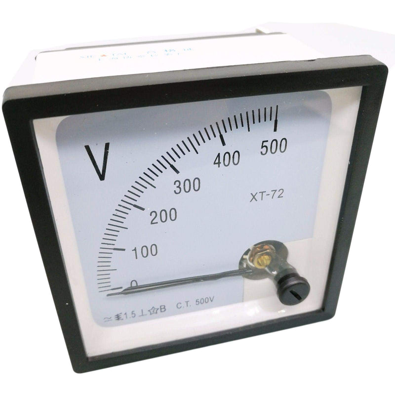 AC 0~500V Square Analog Volt Pointer Needle Panel Meter Voltmeter XT-72