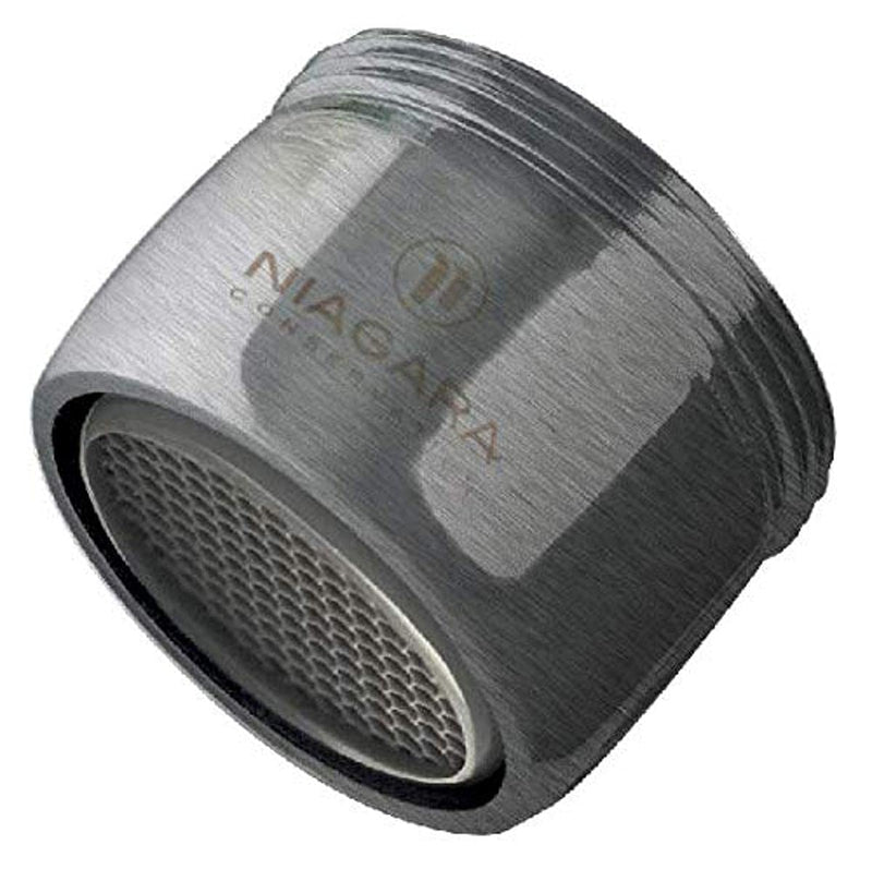Niagara Conservation N3210BBN-PC-TU Dual Thread 1.0 GPM Bubble, Brushed Nickel, (6-Pack) Sink Faucet Aerator, Standard, Size (in.) 15/16-27 x 55/64-27, 6