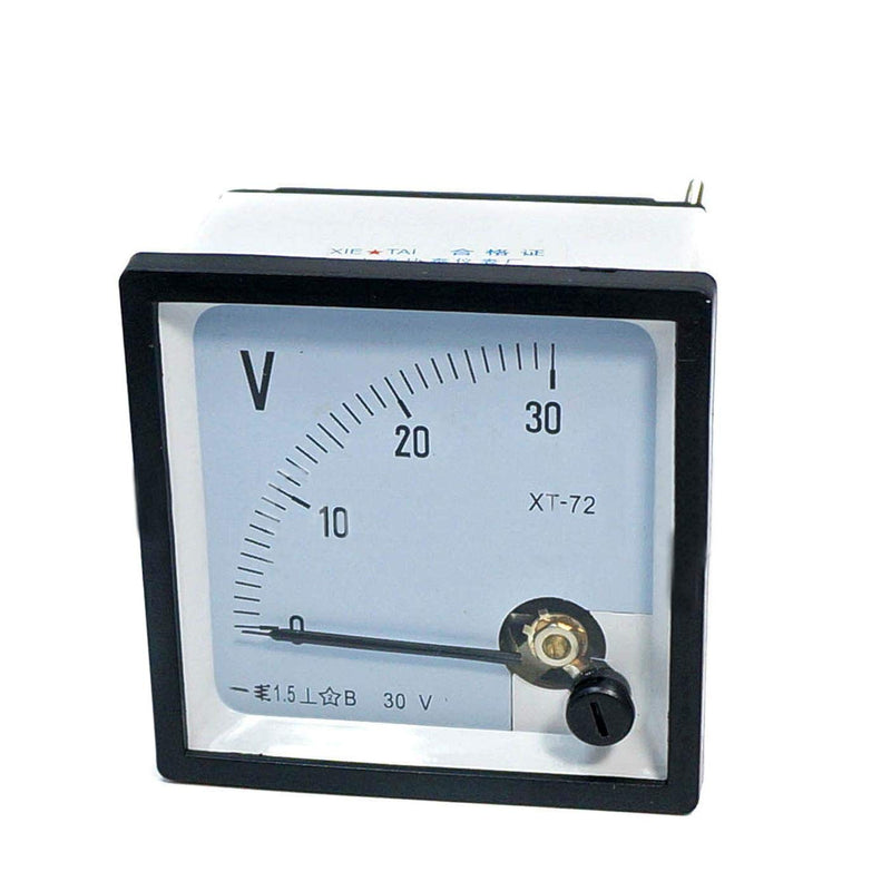 DC 0~30V Square Analog Volt Pointer Needle Panel Meter Voltmeter XT-72