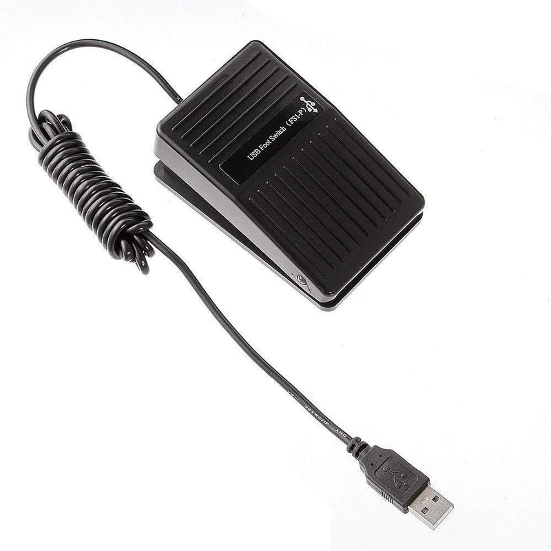 Runshuangyu USB Single Foot Action Switch Pedal Control Controller Free Driver fitfor Disabled People Using Computer HID Keyboard Mouse PC Laptop