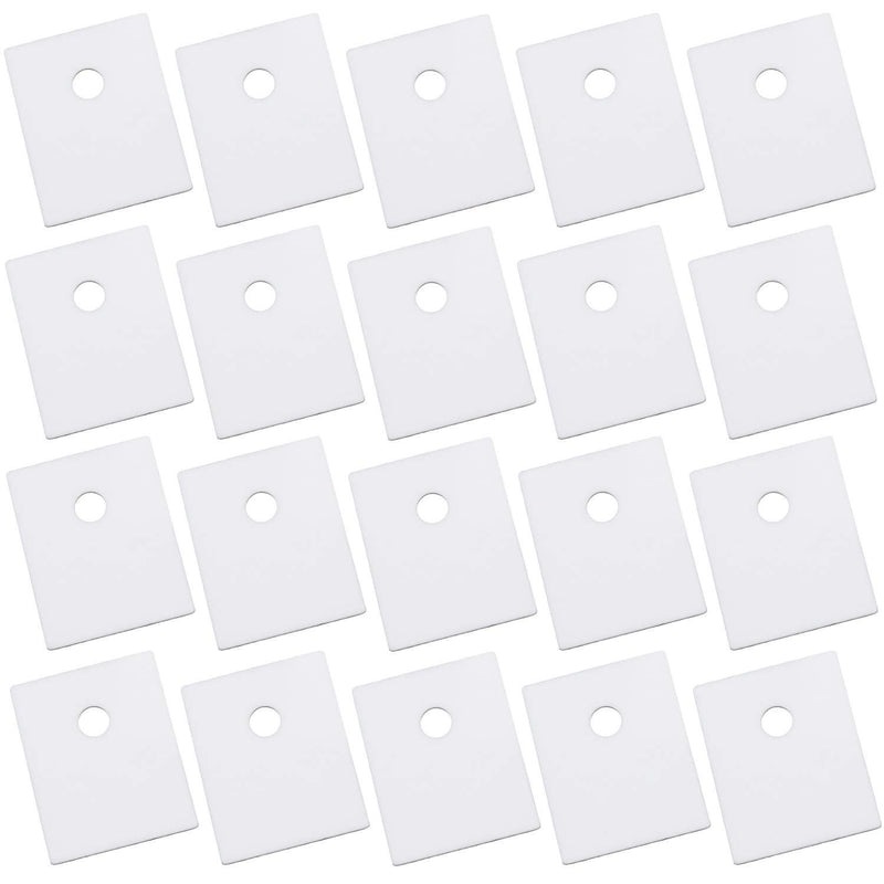 Xiaoyztan 100 Pcs TO-3P Alumina Ceramic Insulator Pads, Power Devices Heatsink Insulation Pad for MOS Transistor IGBT Transistor Heat Sink, 20 x 25 mm