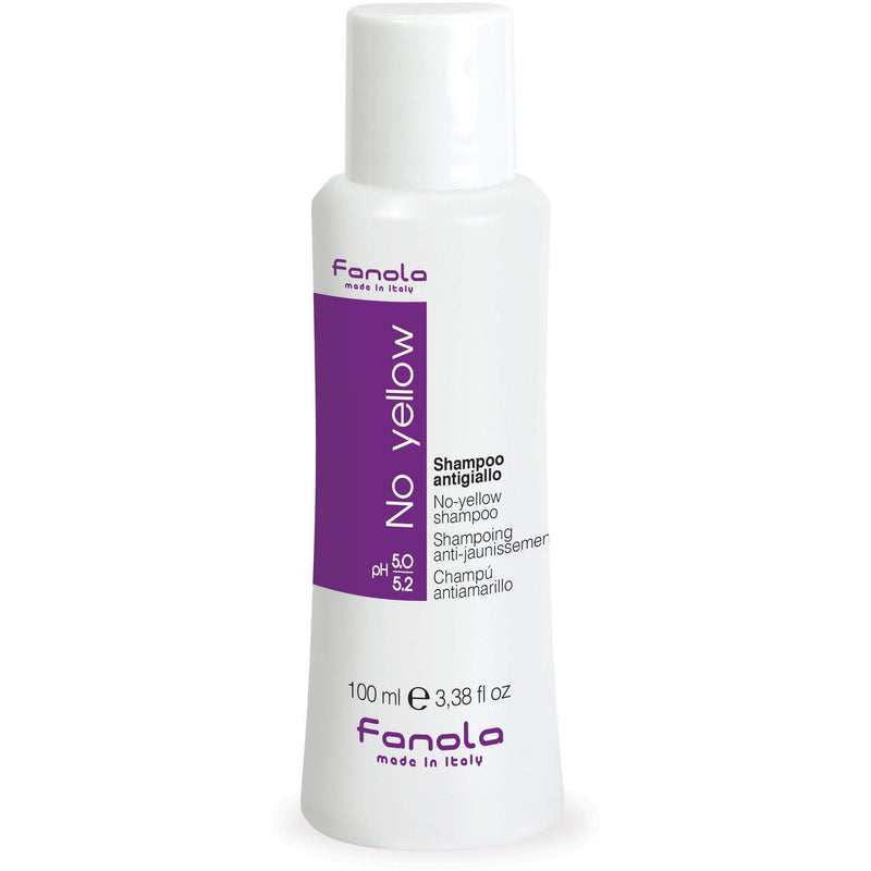 Fanola No Yellow Shampoo, 100 ml Travel Size 3.38 Fl Oz (Pack of 1)