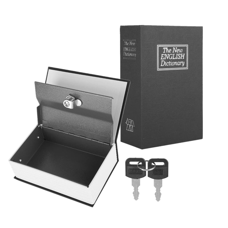 Book Safe Box, Secret Dictionary Hidden Cash Money Box, Key Lock, Jewelry Case with 2 keys