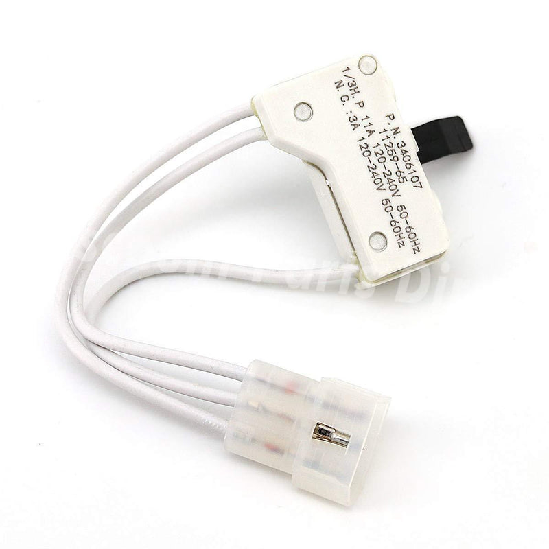 Ultra Durable 3406107 Dryer Door Switch Replacement part for Whirlpool & Kenmore Dryer - Replaces 3405100, 3405101, 3406100, 3406101, 3406109 (3406107)