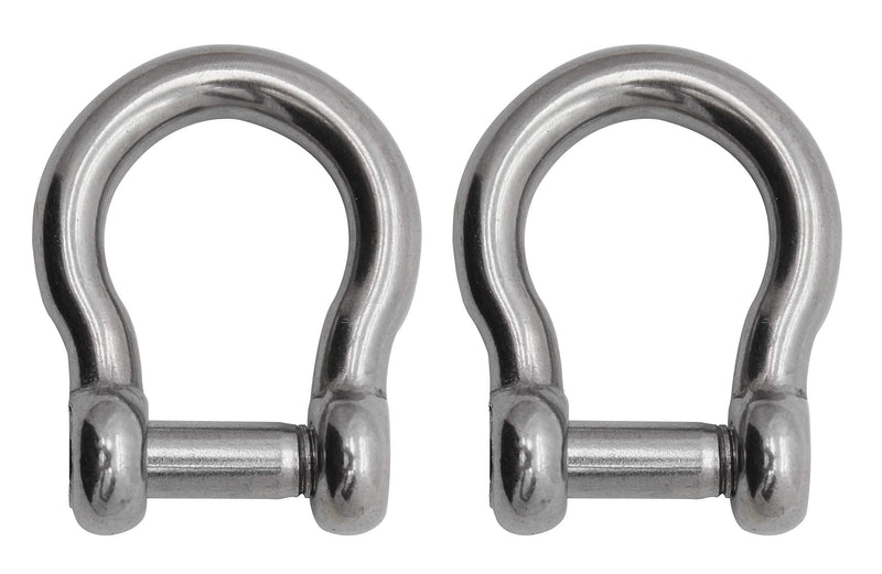 Extreme Max 3006.8408.2 BoatTector Stainless Steel Bow Shackle with No-Snag Pin - 5/16", 2-Pack 5/16"
