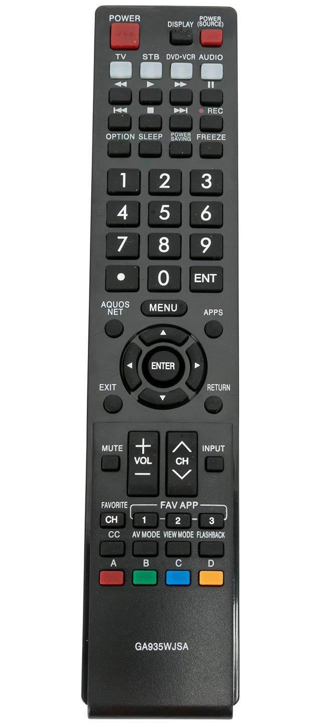 ALLIMITY GA935WJSA Replaced Remote Control Fit for Sharp AQUOS TV LC-40LE830U LC-40LE832U LC-40LE835U LC-46LE835U LC-52LE830U LC-52LE835U LC-60LE632U LC-60LE832U LC-60LE835U LC-70LE633U