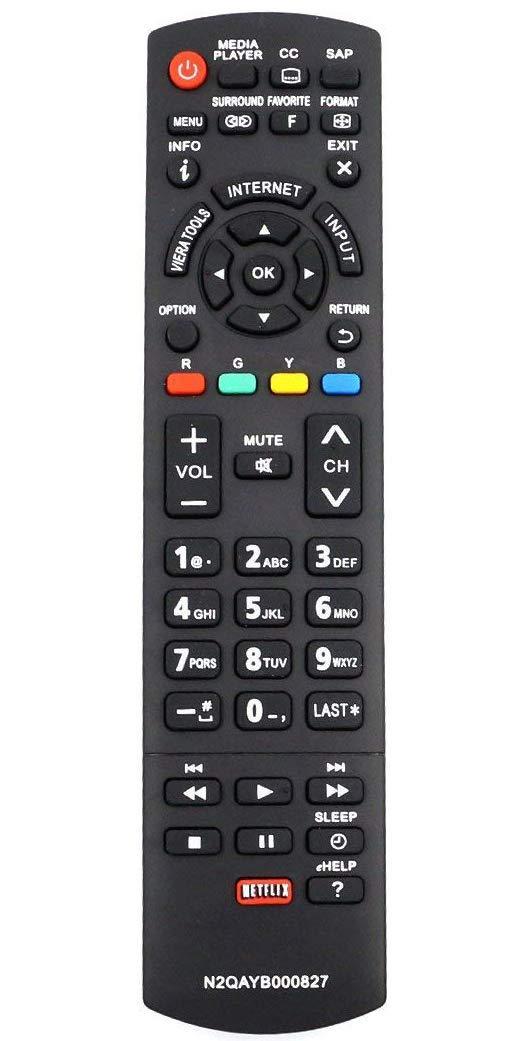 ALLIMITY N2QAYB000827 Replaced Remote Control Fit for Panasonic TV TC-50PS64 TC-65PS64 TC-P42S60 TC-P50S60 TC-P55S60 TC-P60S60 TC-P65S60