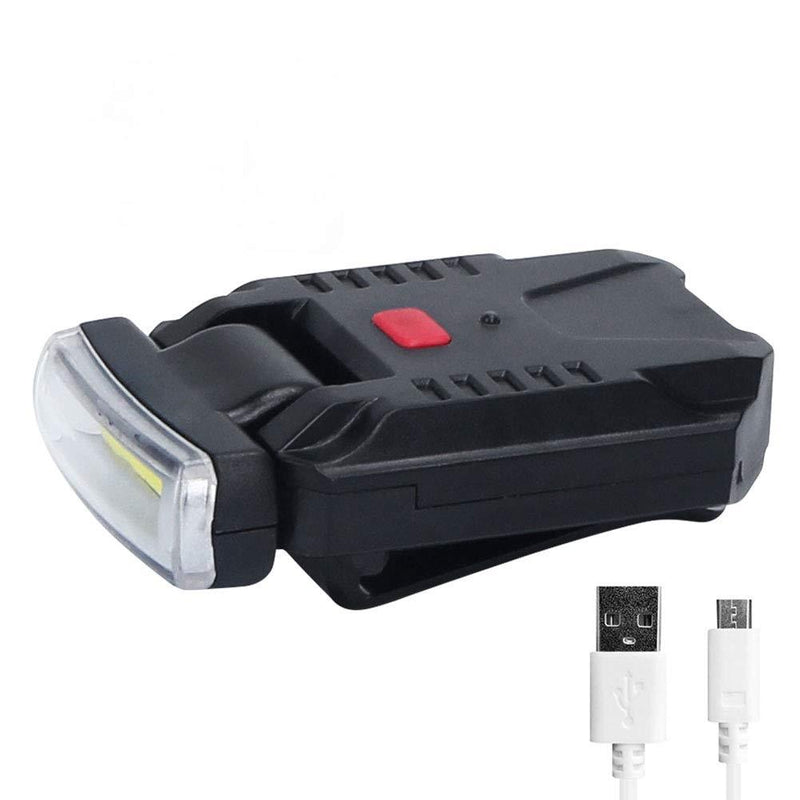 FISHNU Cob 5 Watts Clip-on Cap Lamp,USB Rechargeable Clipmate Cap Floodlight,Wide Cover Area Baseball Hatlamp,One Mode Tightly Clip on,No Red Rim Designed Pocket Size