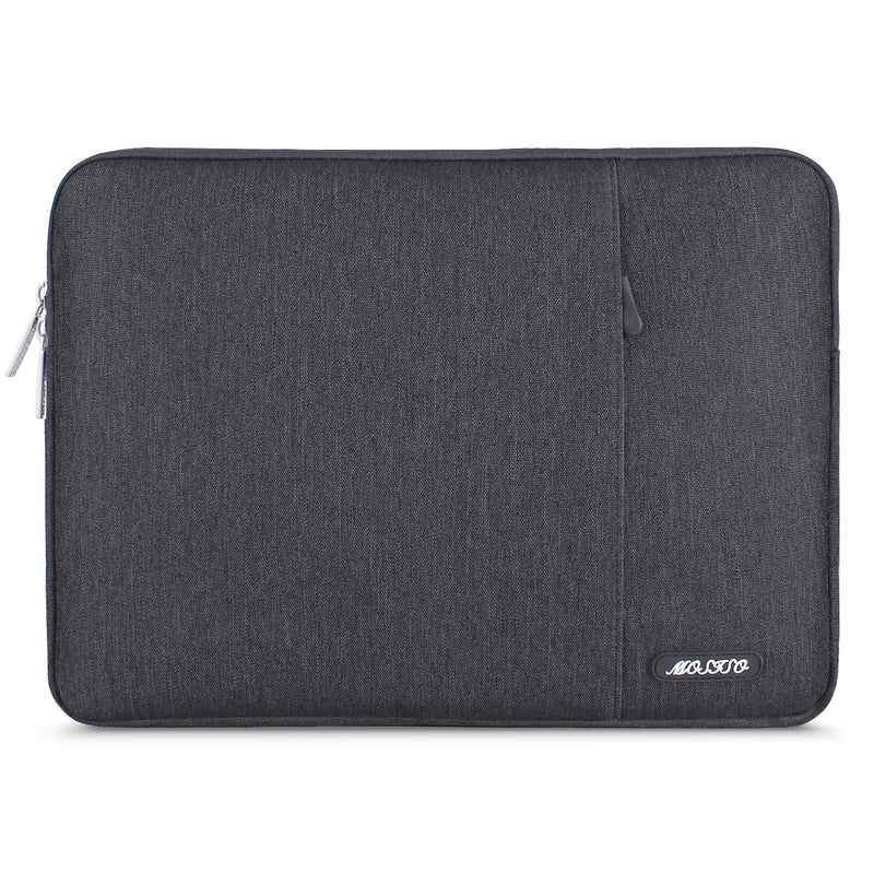 MOSISO Laptop Sleeve Bag Compatible with 13-13.3 inch MacBook Pro, MacBook Air, Notebook Computer, Polyester Vertical Case with Pocket, Space Gray 13.3-inch