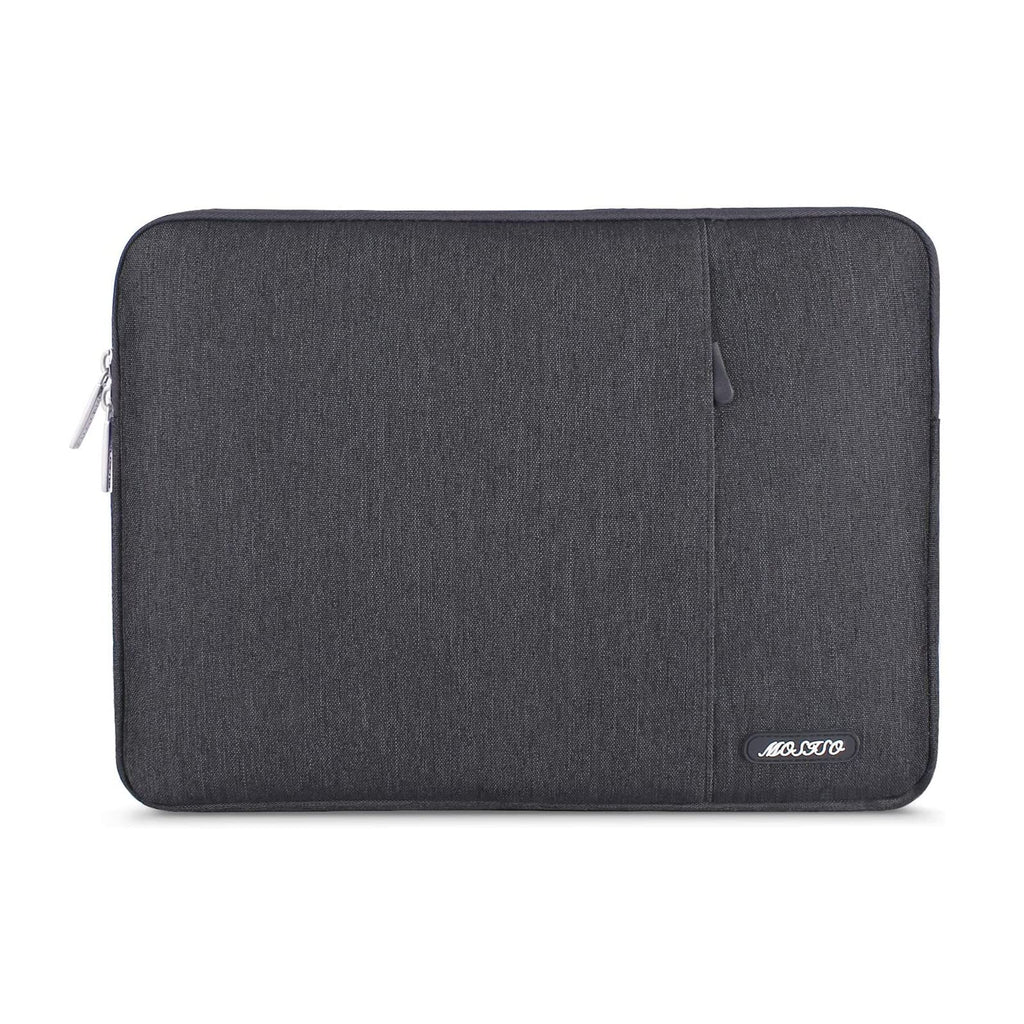 MOSISO Laptop Sleeve Bag Compatible with MacBook Air 13 inch A2337 M1 A2179 A1932 2018-2022/Pro 13 inch A2338 M1 A2251 A2289 A2159 A1989 A1706 A1708, Polyester Vertical Case with Pocket, Space Gray 13-inch