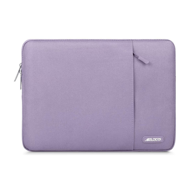 MOSISO Laptop Sleeve Bag Compatible with MacBook Air/Pro Retina, 13-13.3 inch Notebook,Compatible with MacBook Pro 14 inch 2021 2022 M1 Pro/Max A2442,Polyester Vertical Case with Pocket, Light Purple 13.3-inch