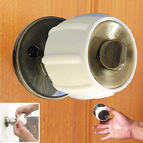 Enjoy Cover - Silicone Door knob Grips Nonslip Arthritis & Senior Living Aids Fits All Door Knob Universal Size 4 Pack White