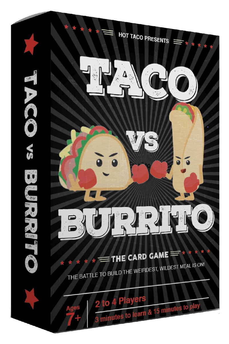 Taco vs Burrito - The Wildly Popular Surprisingly Strategic Card Game Created by a 7 Year Old - A Perfect Family-Friendly Party Game for Kids, Teens & Adults! Paper