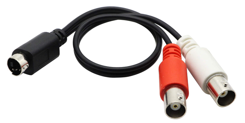zdyCGTime 4-PIN Mini-DIN S-Video Male to 2 BNC Female Y Splitter Extension Adapter Cable.Video Signal Transmission for Devices Such as oscilloscopes and Monitors (26CM) 26CM
