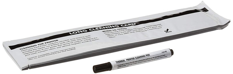 Enduro/Duo, Dio Pro/Duo, Enduro3e Le, Mc200/Duo, Rio Pro Le, Rio Pro 360 ID Card Printer Cleaning Kit, Pack of 10 Long T Cards and 1 Cleaning Pen CK-3633-0053