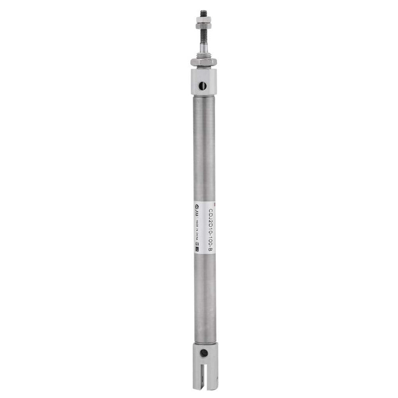 Air Cylinder, CDJ2D10-100-B Mini Double-Acting Stainless Steel Pneumatic Air Cylinder 10mm Diameter 100mm Stroke
